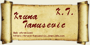 Kruna Tanušević vizit kartica